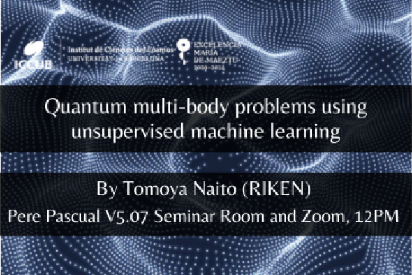Quantum multi-body problems using unsupervised machine learning